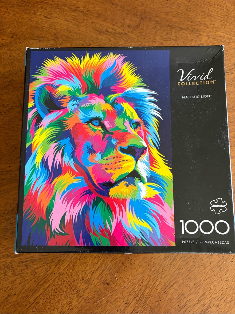 Vivid Collection "Majestic Lion" 1000-Piece Puzzle - Rainbow Lion, Buffalo